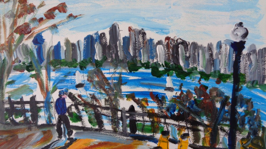 Robert Sundholm (1941 Ame) N.Y 2011: Robert Sundholm (1941 Ame) Brooklyn New York Impressionism Plain Air , N. Y - 2011. Acrylic on Paper Painting, Measurement: 22" x 15". This piece of art is in excellent condition.