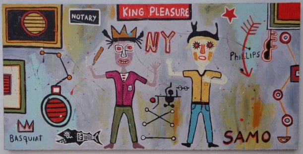 Large Contemporary Art - Basquiat - Painting Pop Art (1 of 5)