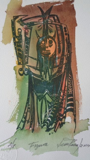 Wifredo Lam (Cuban 1902-1982) Illuminated Engraving (1 of 3)