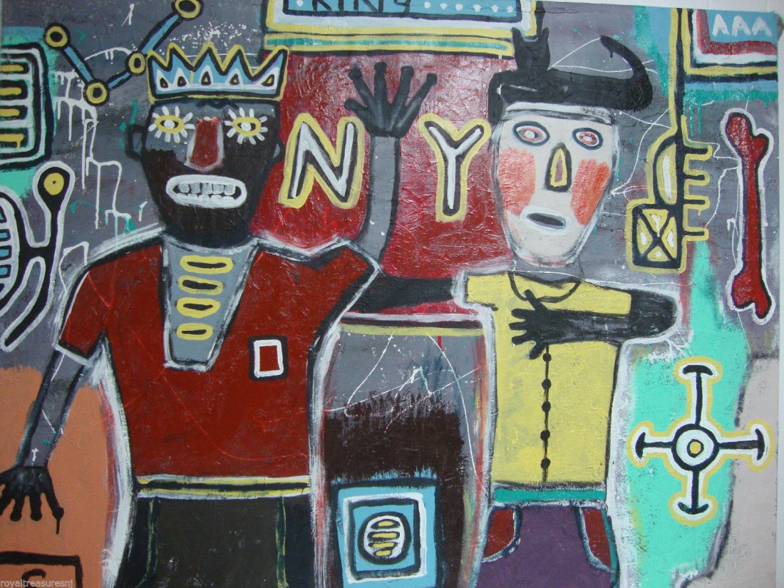 Large Contemporary Art - Basquiat - Painting Pop Art (1 of 6)