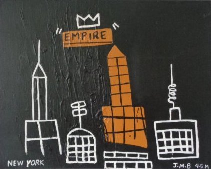 Large Contemporary Art - Basquiat - Empire -Mecca (1 of 5)