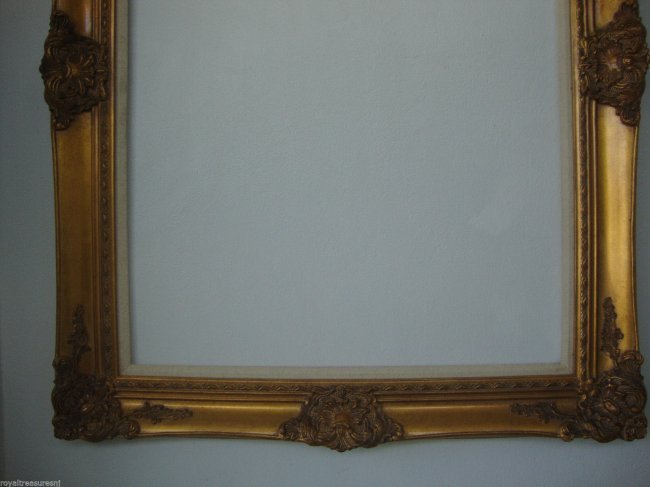 Wood Picture Frame Ornate Antique Gold 36" x 48" (1 of 3)