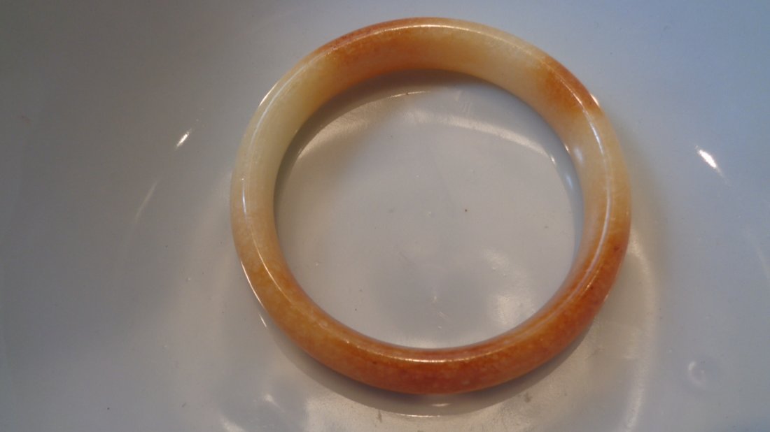 Chinese White and Green Jade Bracelet (1 of 1)