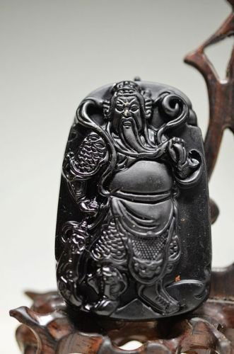 Exquisite China natural jade hand carved pendant (1 of 4)