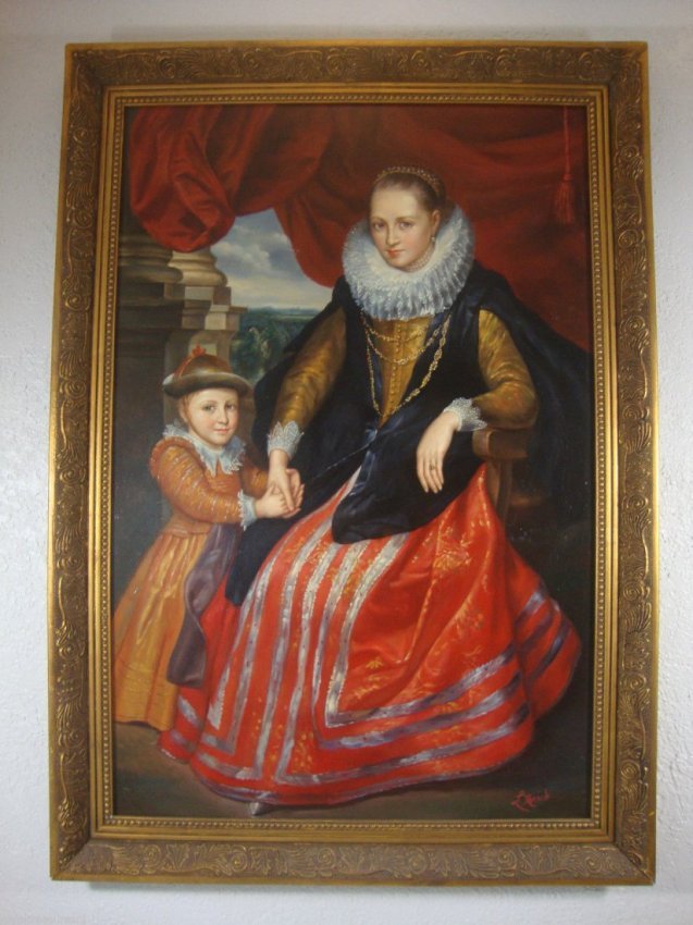 Mother & Daughter Oil Painting (1 of 1)