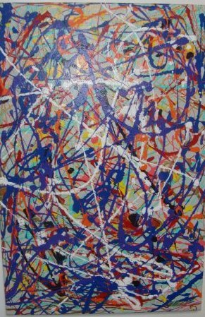 Large R Medina(1958 Amer-Born)NY-Original Abstract (1 of 1)