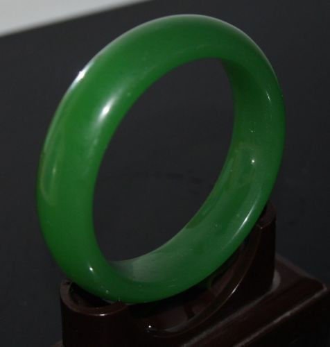 VERY FINE RARE GREEN JADE BRACELET BANGLE CARVING FASHI (1 of 1)