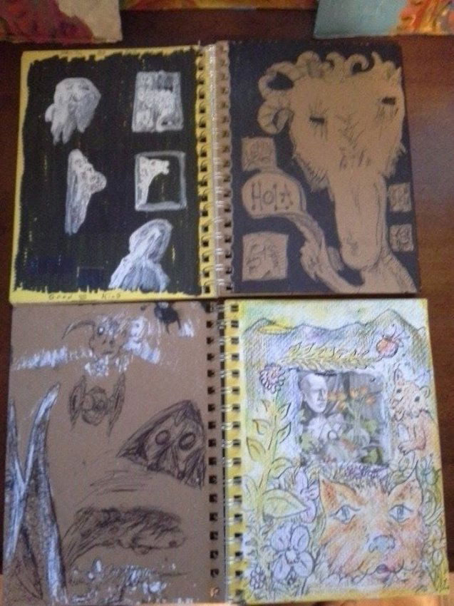104 Original Art Sketchbooks mostly done in Ink: 104 Original Art Sketchbooks mostly done in Ink some Marker and Crayon104 Drawings in total including the covers.