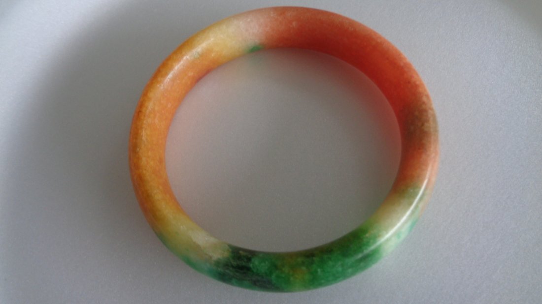 Tricolor Natural Jade Bracelet (1 of 1)