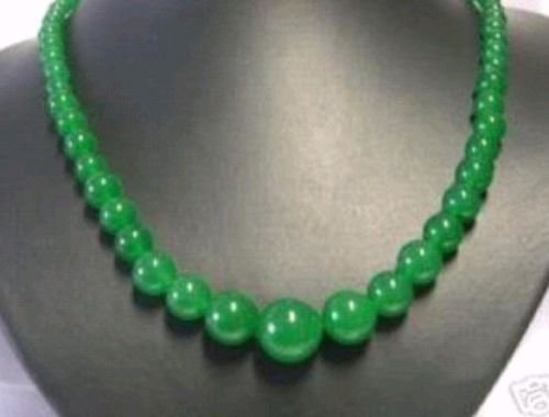 Exquisite Green Jade Gems Jewelry Necklace 17" (1 of 1)