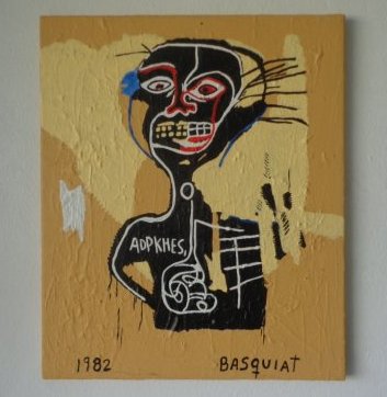 Large Contemporary Art - Basquiat - Painting Style- (1 of 4)