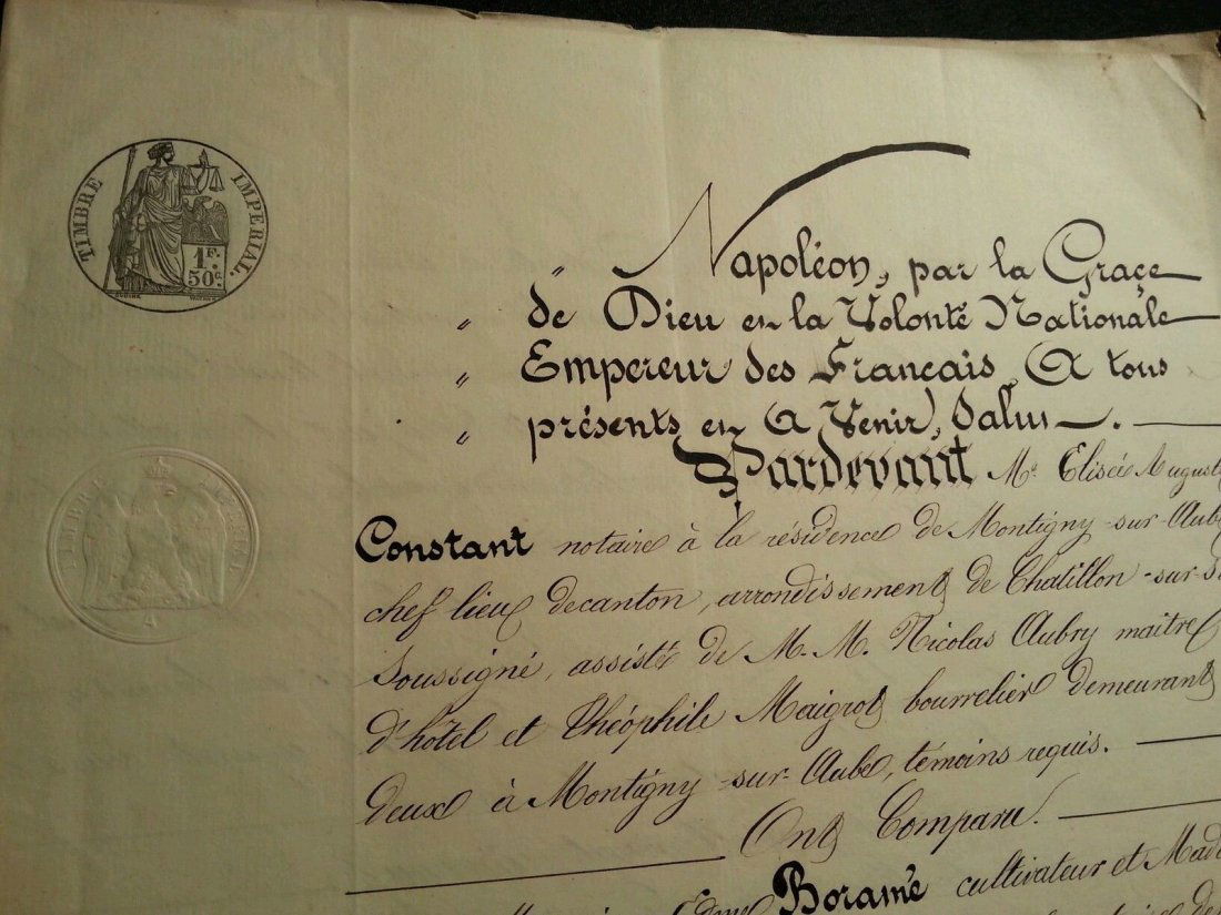 1866 French Document- Napoleon- 1866 - 8 Pages (1 of 8)
