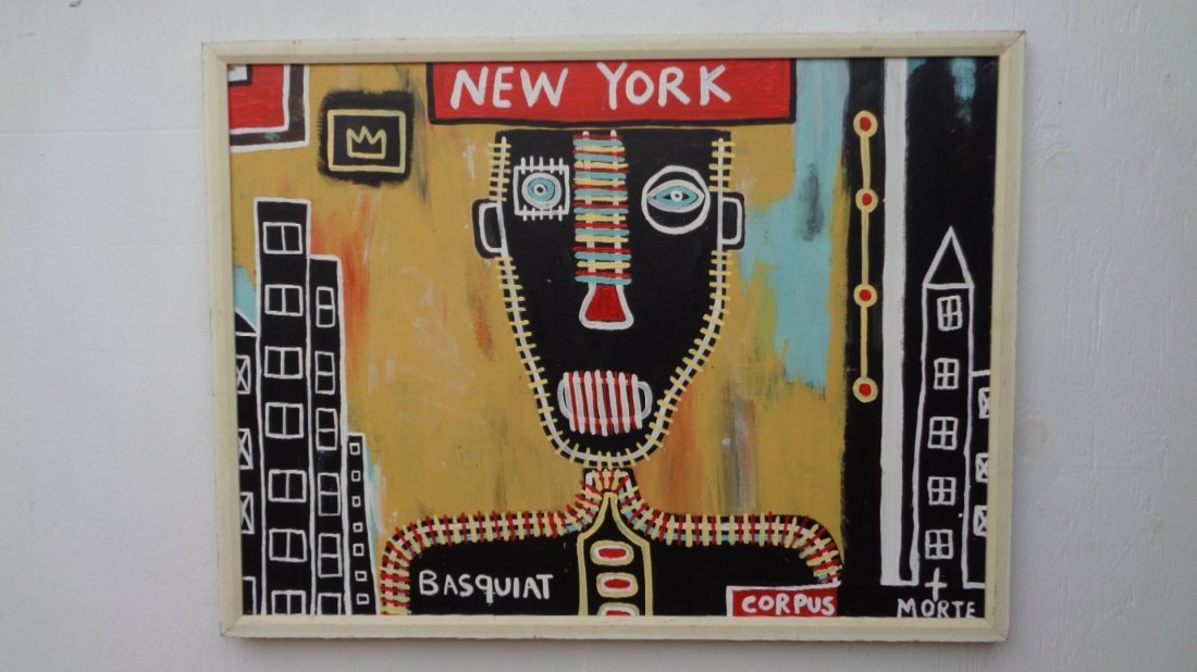 Large Contemporary Art - Basquiat "Corpus Morte" (1 of 7)