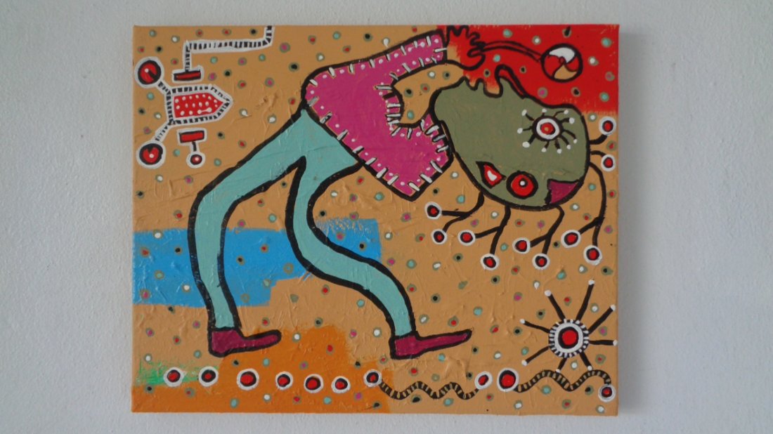 Original Contemporary Outsider Folk Expressionism Paint (1 of 4)