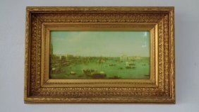 Large 23"Italy Wall Porcelain-Ceramic Plaque Gold Gilde (1 of 1)