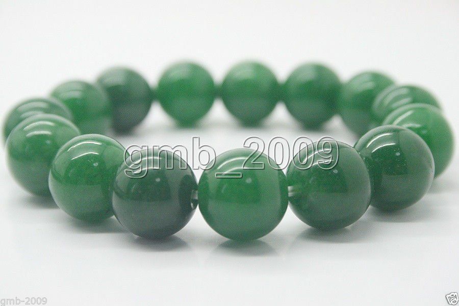 Handmade Natural 12mm Dark Green Jade Round Beads Gems (1 of 1)
