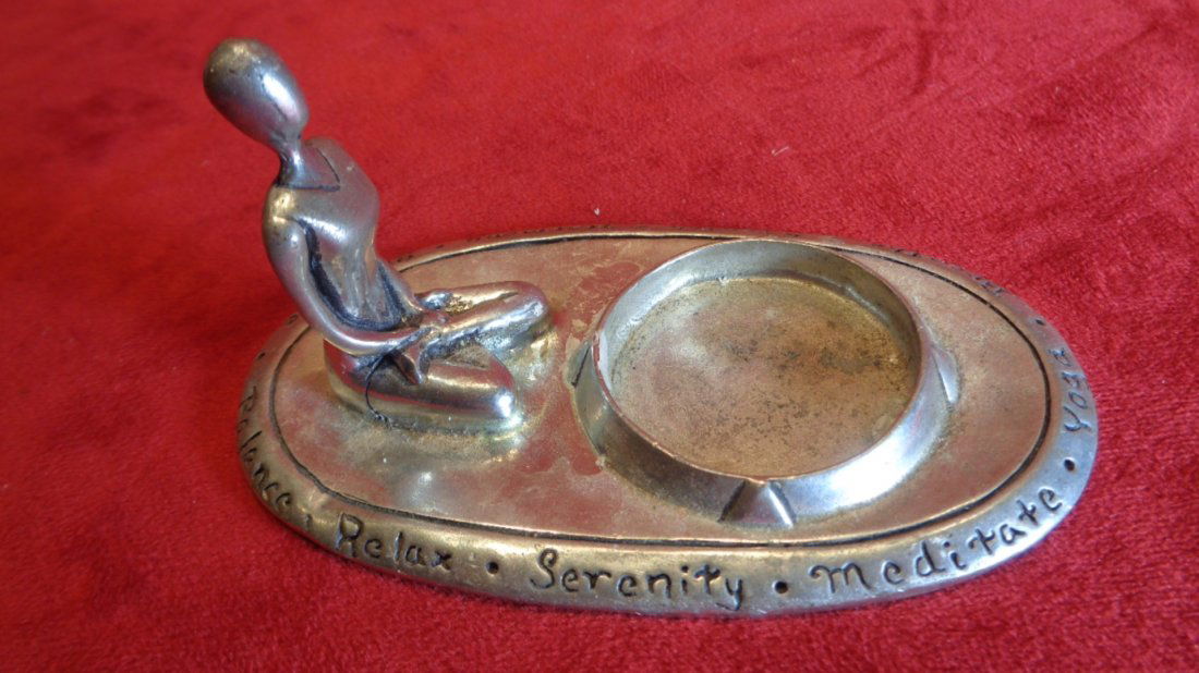 Pewter Candle Holders Yoga Meditation (1 of 4)