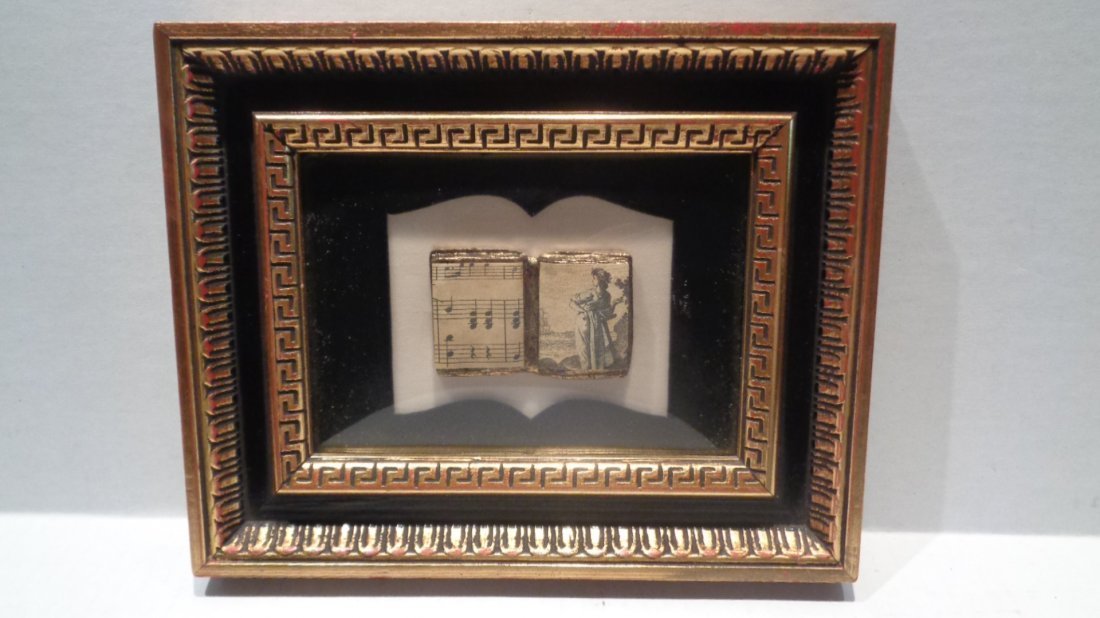 Shadowbox Greek Key plaque- Andrew Kolb & Son Ltd (1 of 1)