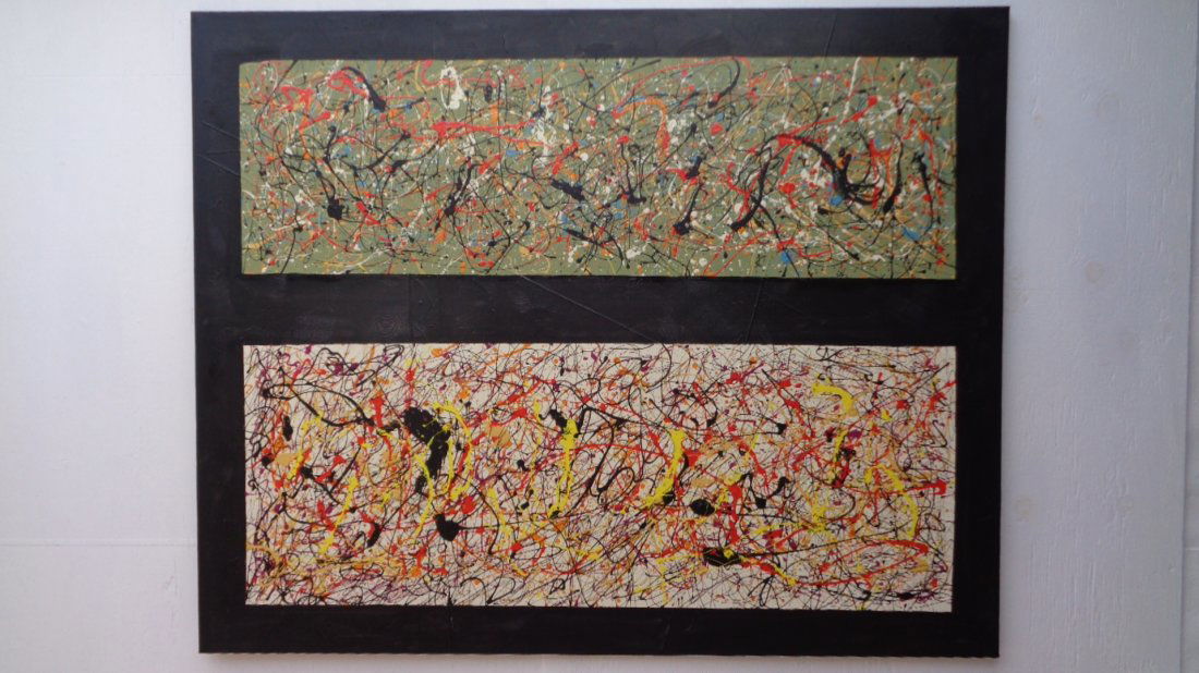 R Medina (Ameri Born) New York - Original Two Painting (1 of 5)