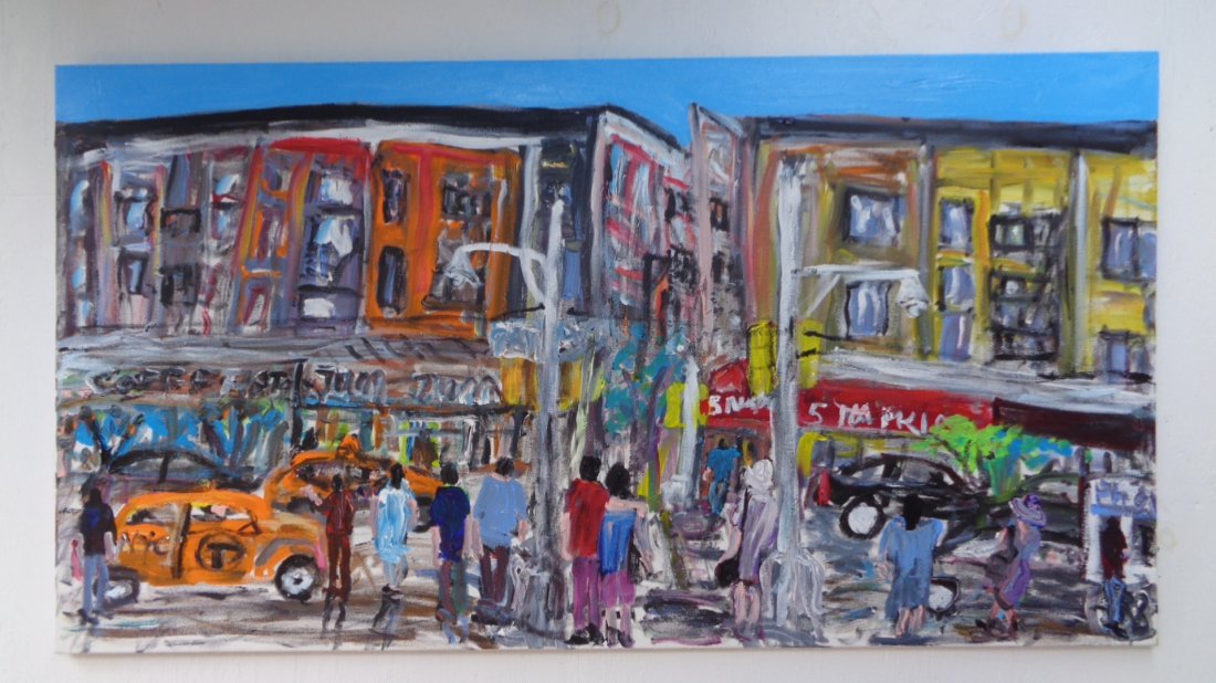 R. Sundholm (1941 Ame) "Busy 9 Ave" New York 2013 (1 of 2)