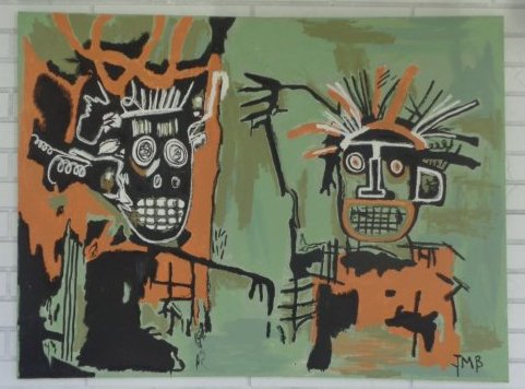 Large Contemporary Art- Basquiat -"PC" N.Y Painting (1 of 4)