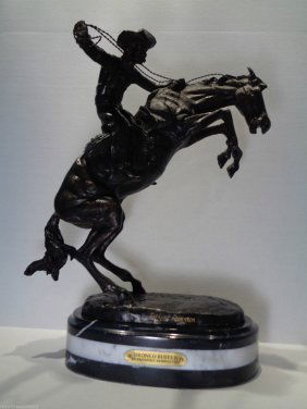 Large Remington "Bronco Buster" Bronze Statue (1 of 1)
