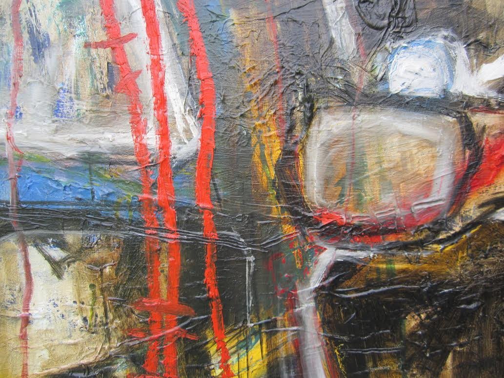 Abstract Figurative Original Painting on Canvas Signed (1 of 4)