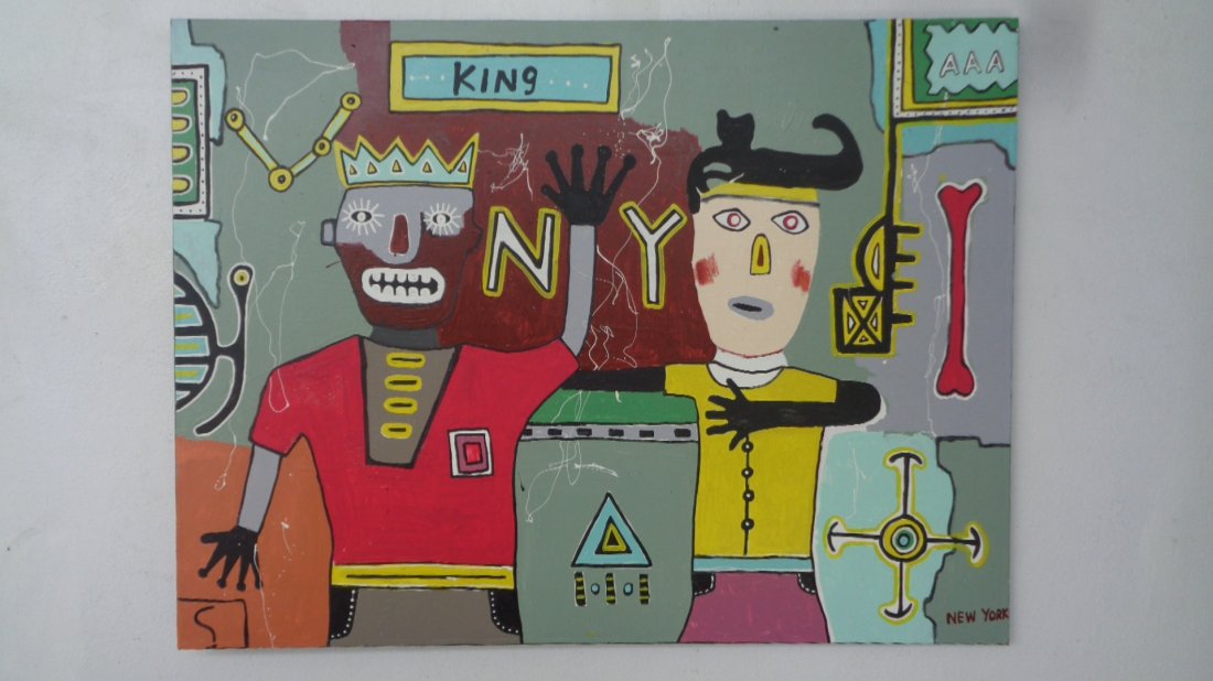 Large Contemporary Art-Basquiat-New York Painting Style (1 of 4)