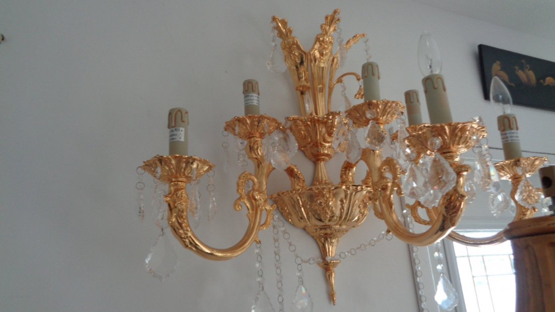 Pair of French Wall Gilt Bronze Sconces (1 of 3)