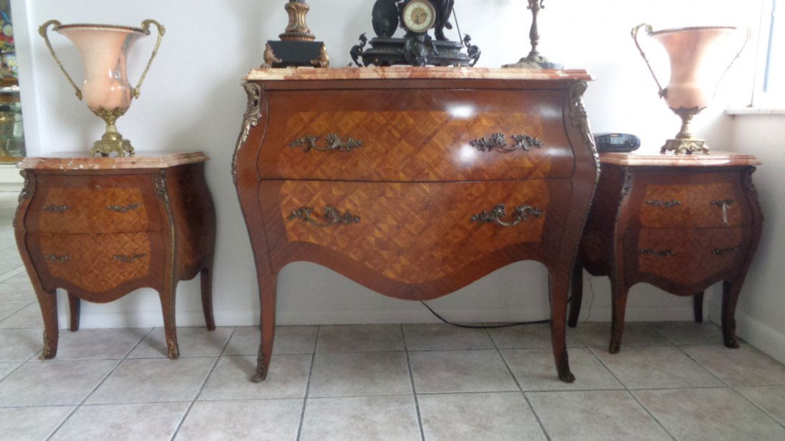 Louis xv Buffet Style & 2 Matching Side Table (1 of 6)