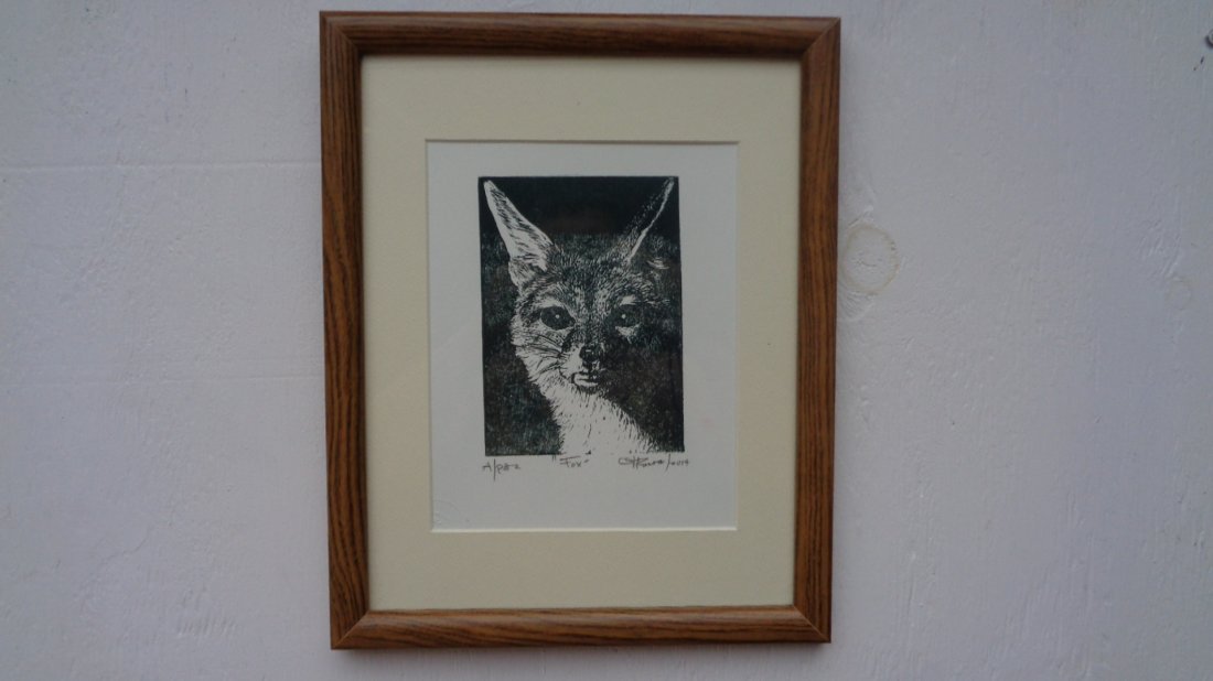 J Rivera (Cuban1956 ) "Fox"Original Engraving A/P #2 (1 of 2)