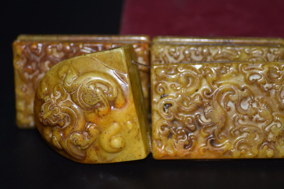 18th Century Antique Chinese Jade Belt & Buckle (1 of 4)