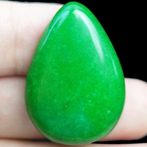 Green Jade Teardrop CAB CABOCHON (1 of 1)