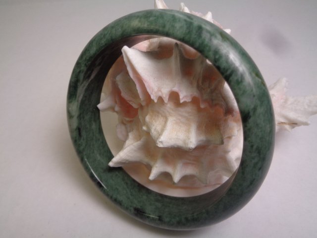 Natural Green Jade Bangle (1 of 2)