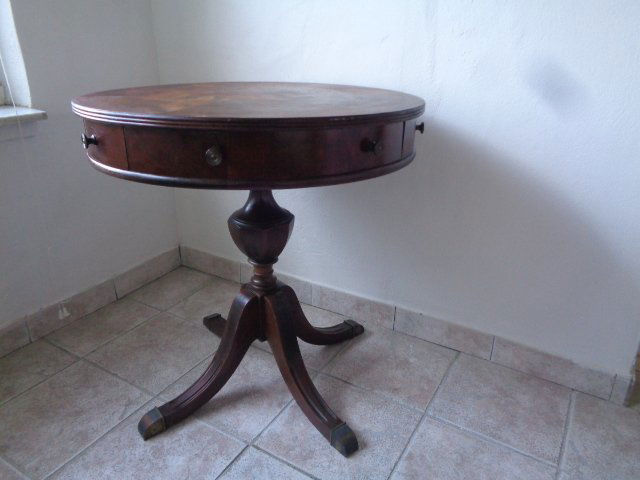 Antique 4 Drawer Round Table (1 of 6)