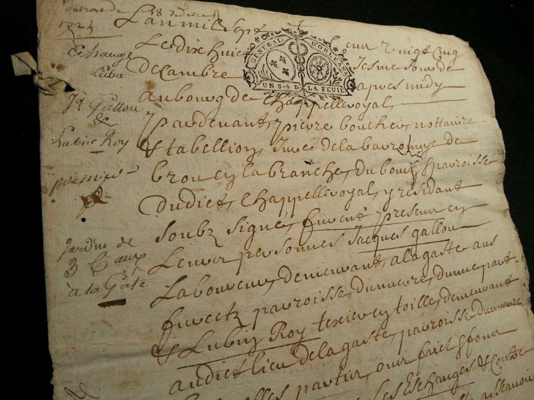 Antique 1725 Marriage Contract - 8 Pages (1 of 7)