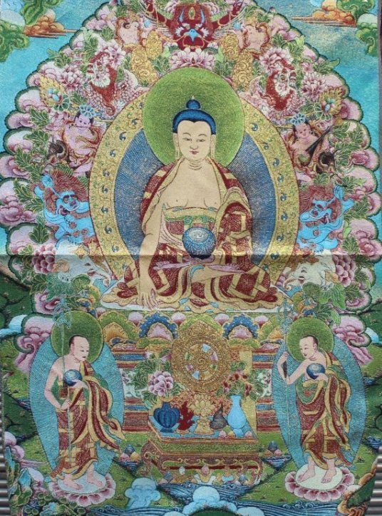 Large Tibet Cloth Silk Embroidery Buddha Thangka (1 of 1)