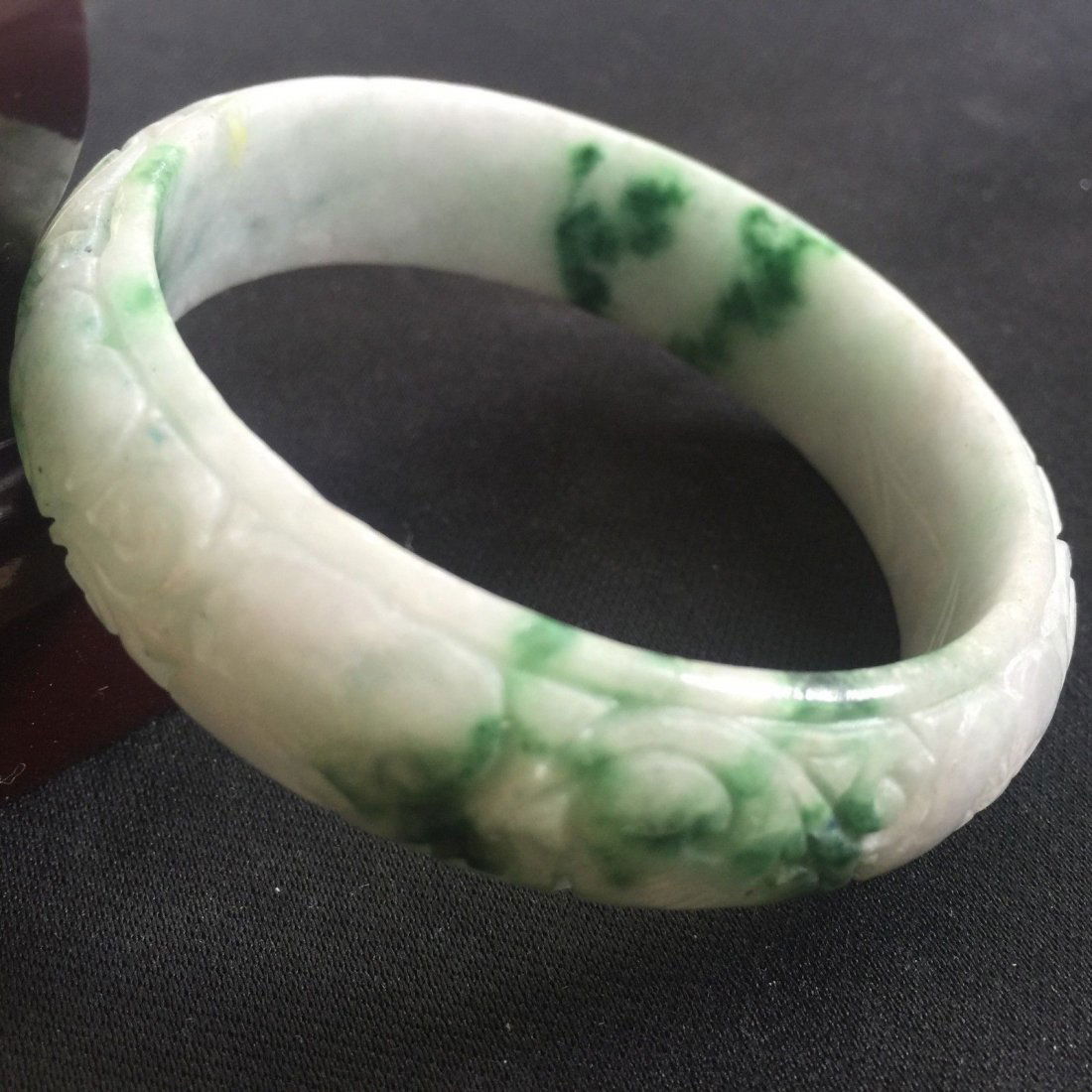 Certified Grade Hand-carved Emerald Green Jadeite 57 mm (1 of 3)