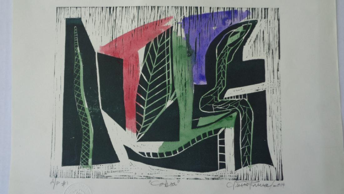 Jesus Rivera (Cuban1956) Illuminated Engraving (1 of 7)