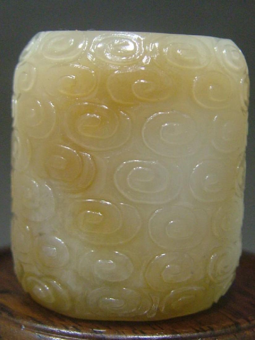 Antique Chinese Hand Carved Celadon Ring (1 of 3)