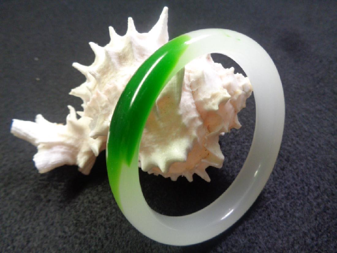 Natural Green Jade Bangle Bracelet (1 of 3)
