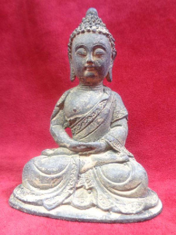 Old Asian-China Bronze Buddha Statue (1 of 2)