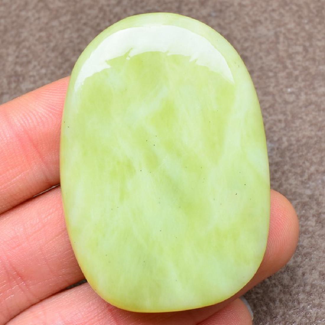 Natural Lemon Jade Cabochon: Natural Lemon Jade Cabochon . Size: 50X35X8 MM