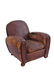 Pair of French Art Deco leather club chairs - 5