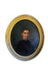Two Oval Oil on Canvas Portraits. Nice Gilded Frames.