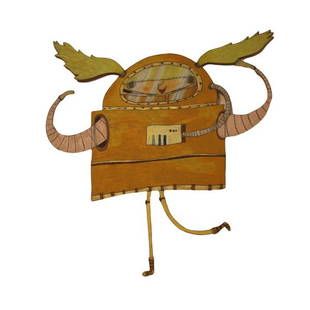 Shintaro Miyake: Colored pencil on cardboard on wood. Dimension H: 22 1/2" W: 20" D: 1/4"Item is a consignment from Leo Koenig. Leo Koenig established a gallery in 1999 when he was 21 years old and initially became kn
