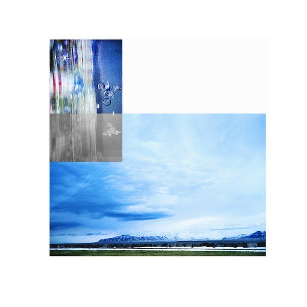 John Baldessari Print: Overlap Series: Double Motorcyclists and Landscape (Icelandic), 2003. Lithograph. Edition of 90. Dimensions H: 27" W: 27". Item is a consignment from Alex Wiederin, a New York-based creative director,