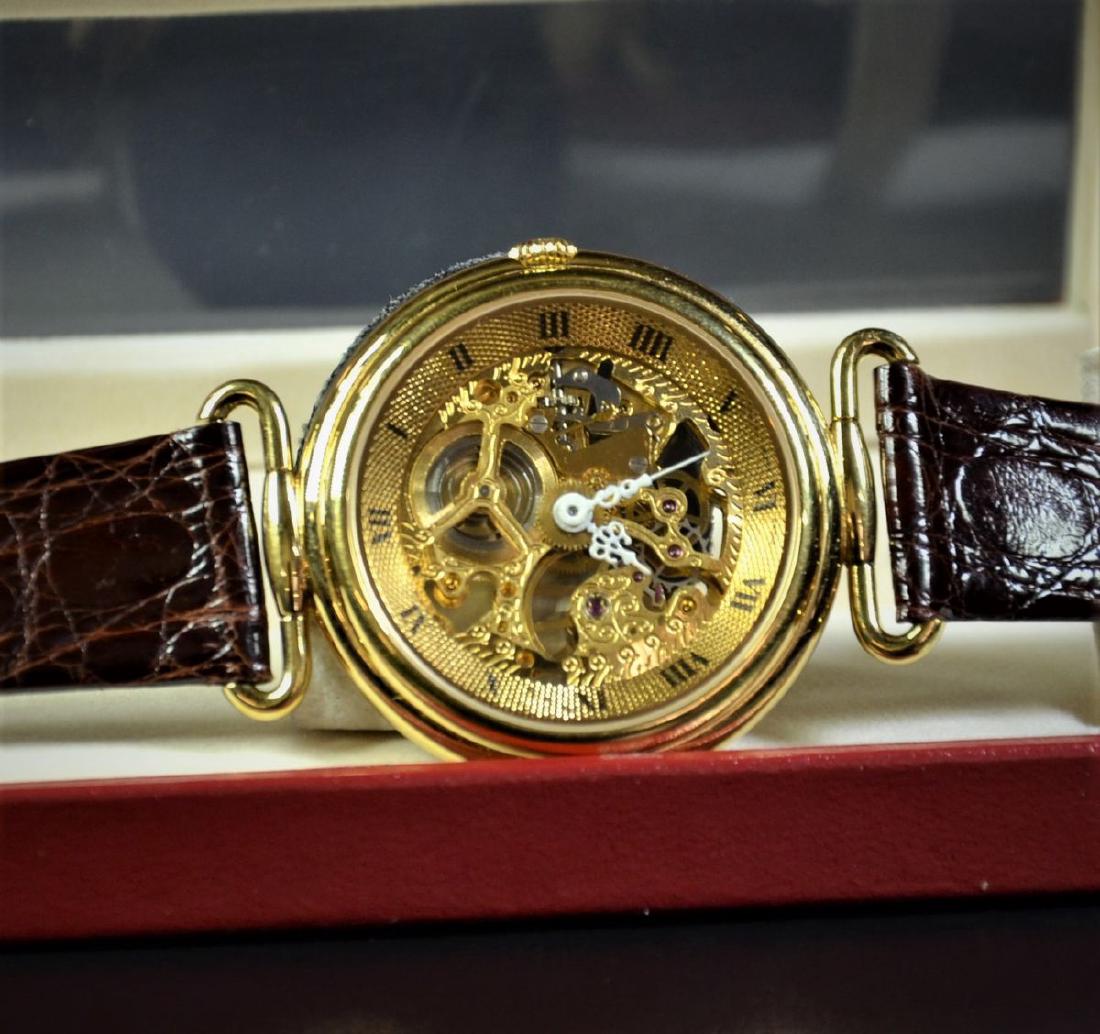 Skeleton wristwatch, gilded. In very good condition. (1 of 1)