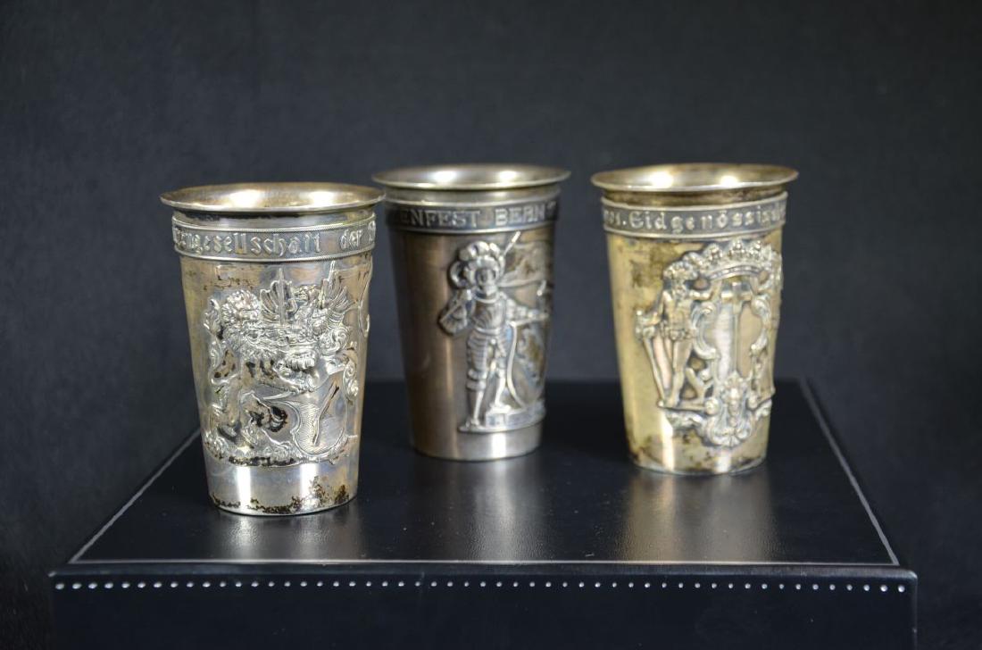 800 silver 2 goblets marksmen’s festival Lucerne 1901, (1 of 5)