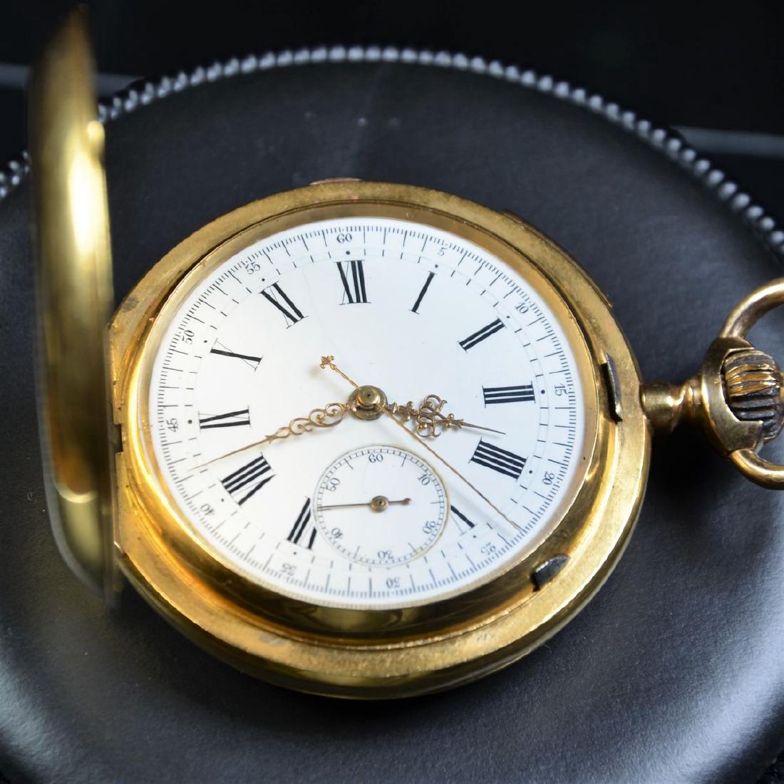 18ct gold savonette pocket watch. Quarter-hour (1 of 4)